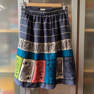 Anthropologie Edme & Esyllte Pinochle Card Skirt